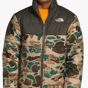 The North Face Men's Camo Puffer Jacket - Olive & Teal